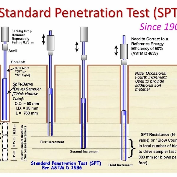 اهمیت آزمایش نفوذ استاندارد یا SPT
